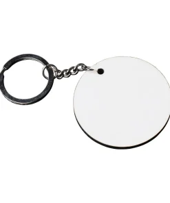 Sublimation Blank MDF Circle Keyring With Keychain